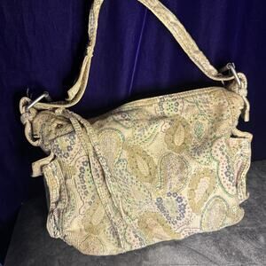 Vintage GAP Y2K Early 2000s Paisley Corduroy Shoulder Bag Fall 2003 Excellent